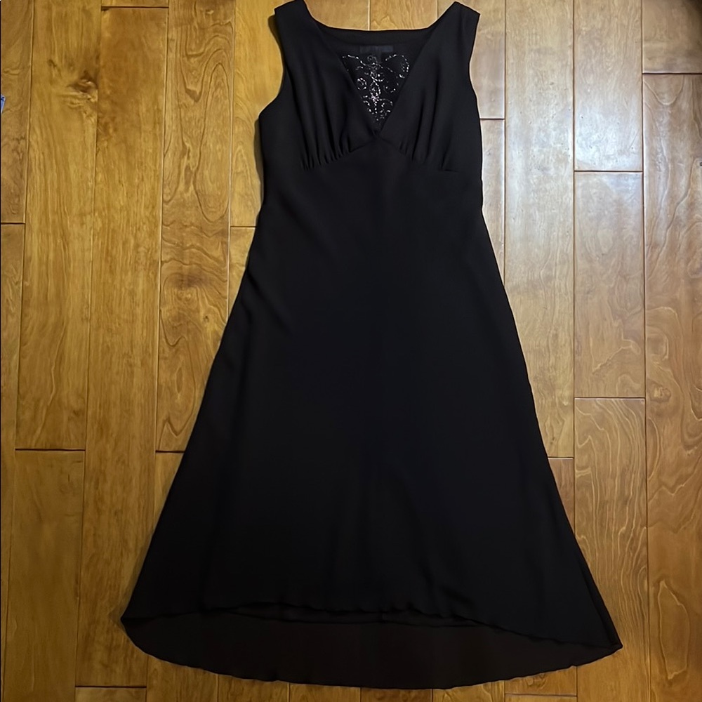 Vintage Los Angeles Gal Y2K Chocolate Brown Maxi Slip Dress Size 10 90’s Grunge - Picture 2 of 11